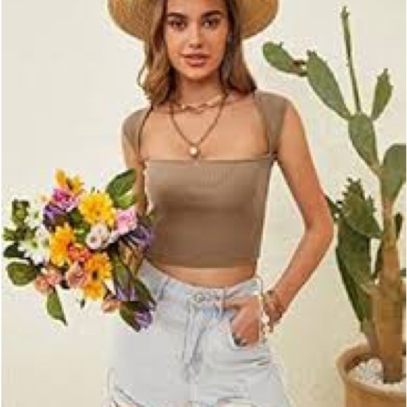Stylish Brown Crop Top for Women - Picture 1 of 7